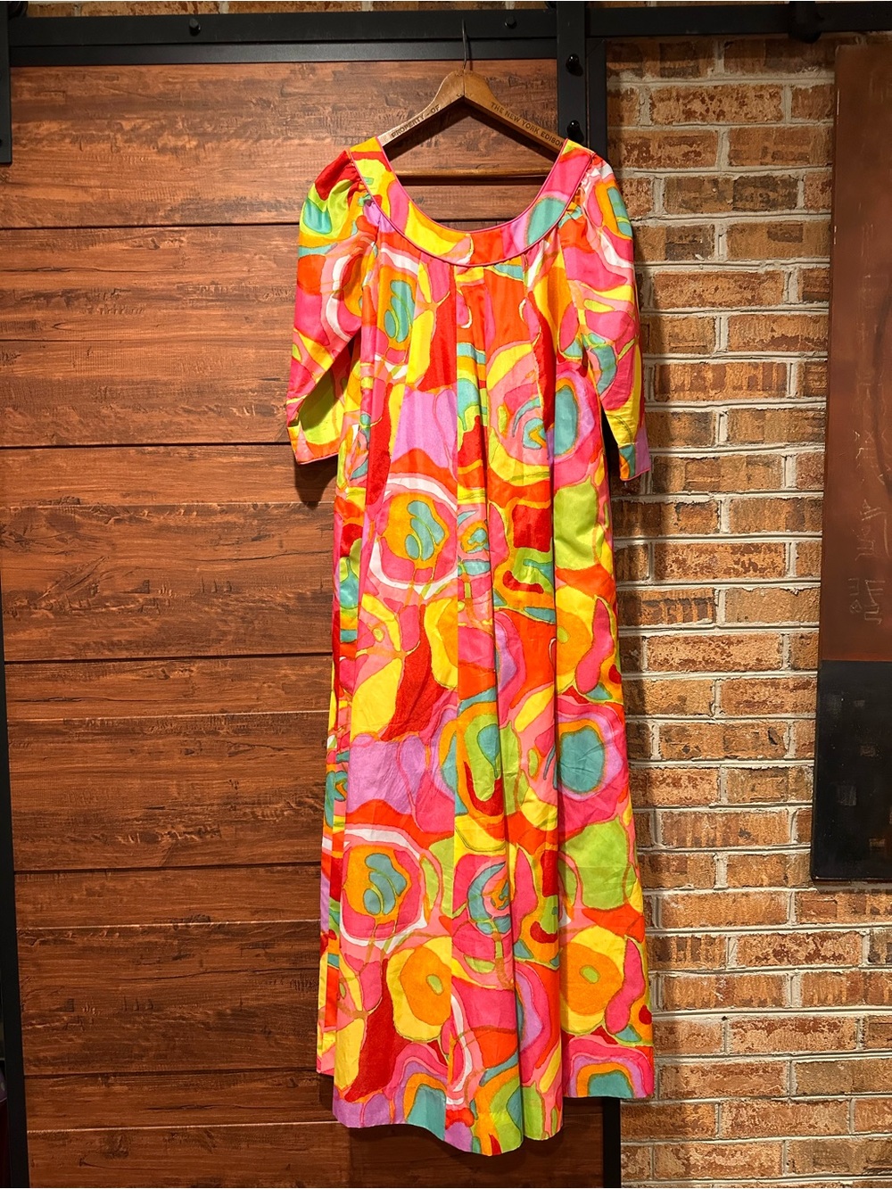 Vtg Kiyomi of Hawaii  Dress Long Maxi bright colors new vintage (56)